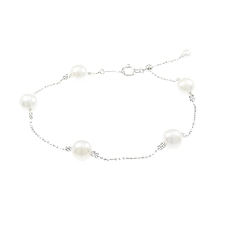 K18WG Vòng tay ngọc trai Akoya - Hàng hiệu Authentic 873461