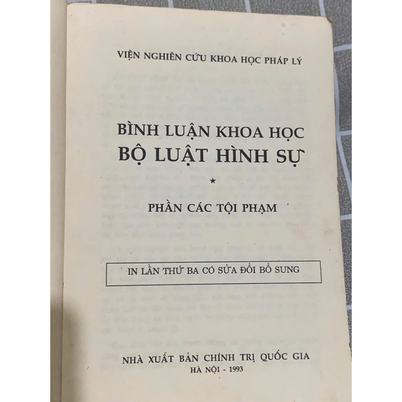 Bình luận khoa học Bộ luật hình sự -1993- 540 trang  544452