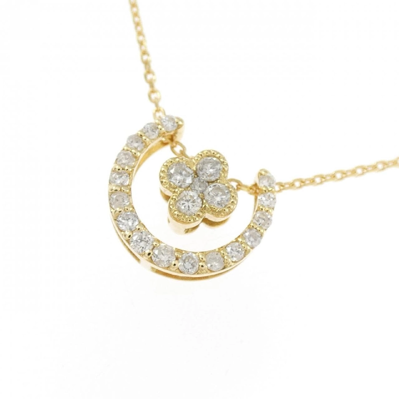 K18YG 2WAY Dây chuyền kim cương 0.20CT - Hàng hiệu Authentic 857861