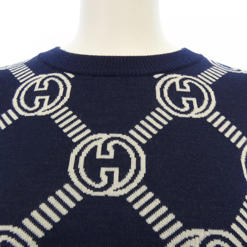 Gucci GG Wool Jacquard Reversible Top 692702 XKCB2 Knit - Hàng hiệu Authentic 774049