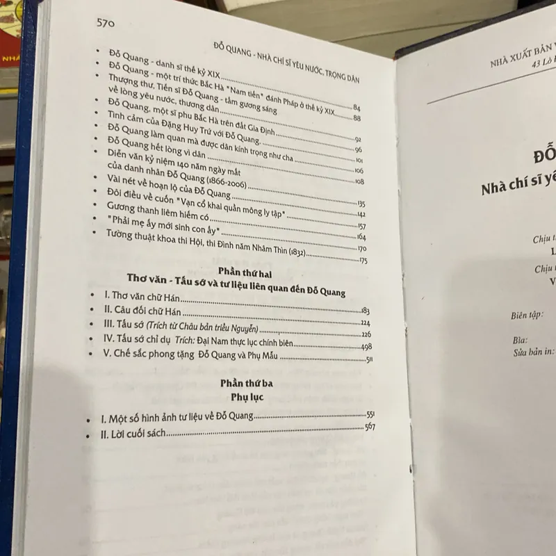 ĐỖ QUANG, NHÀ CHÍ SĨ YÊU NƯỚC, TRỌNG DÂN, bản bìa cứng (xb 2012) 568886
