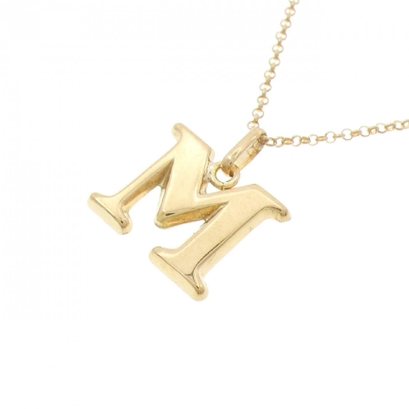 K18YG Chữ cái M Dây chuyền - Hàng hiệu Chính hãng 864329