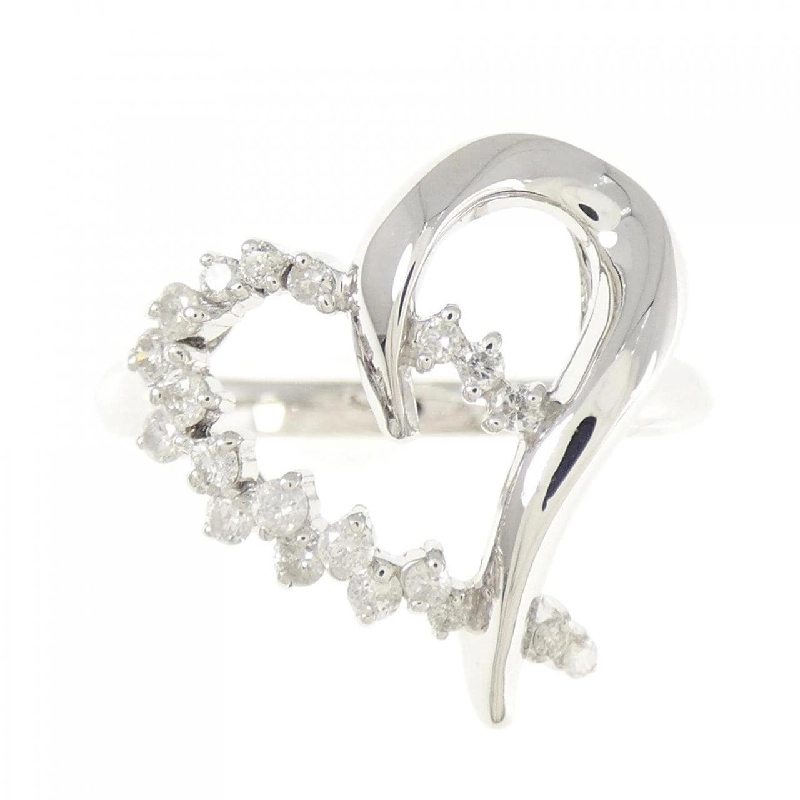 Nhẫn kim cương K14WG hình trái tim 0.30CT 666644