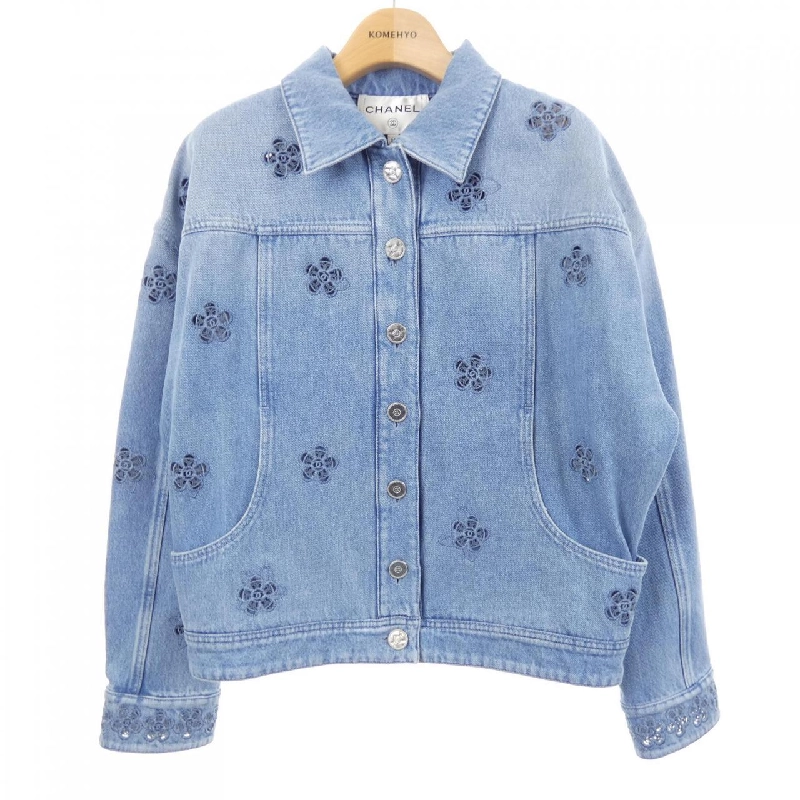 CHANEL LOOK25 P76751V68780 Áo khoác denim - Hàng hiệu Authentic 817369