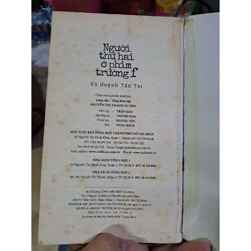 Người thứ hai ở phim trường f - Tấn Tài VĂN HỌC HCM1008 919972