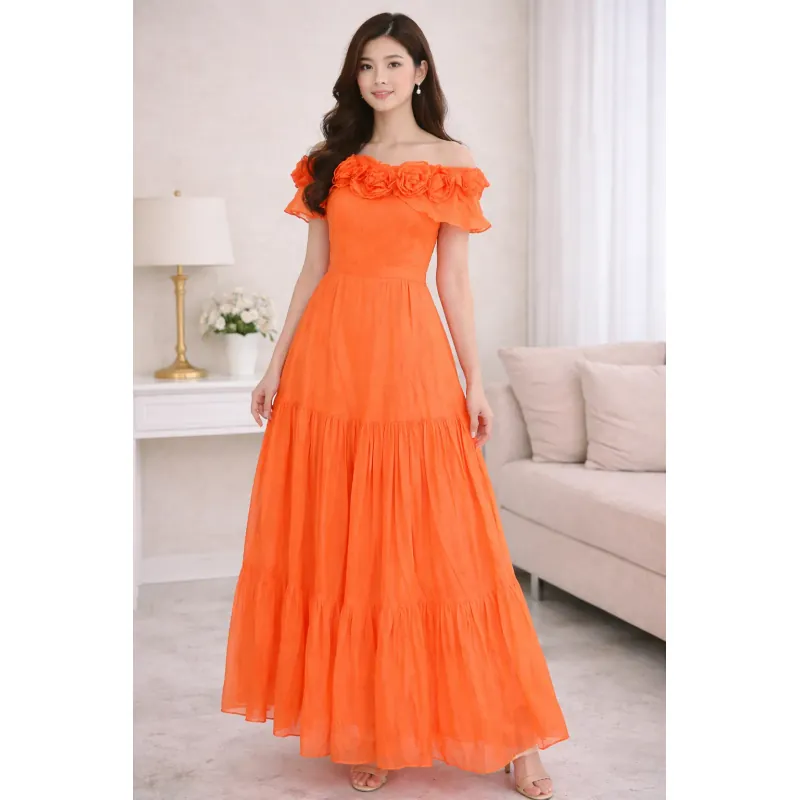 Váy voan cam 957464