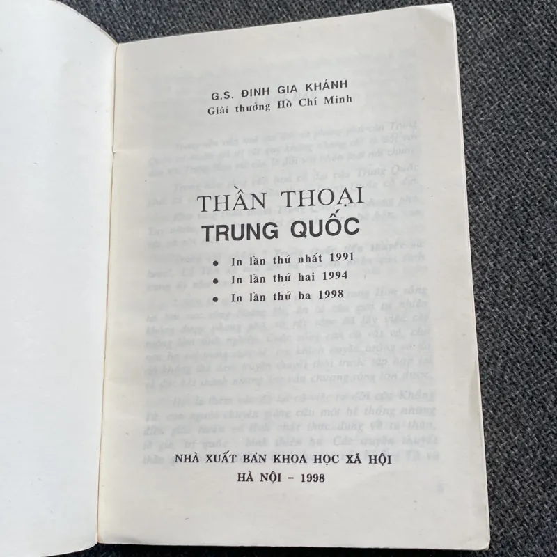 THẦN THOẠI TRUNG QUỐC, GS. ĐINH GIA KHÁNH (XB 1998) 1020752