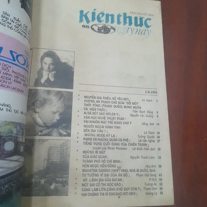 Bán nguyệt san KIẾN THỨC NGÀY NAY số 65 ngày 1.8.1991 557141