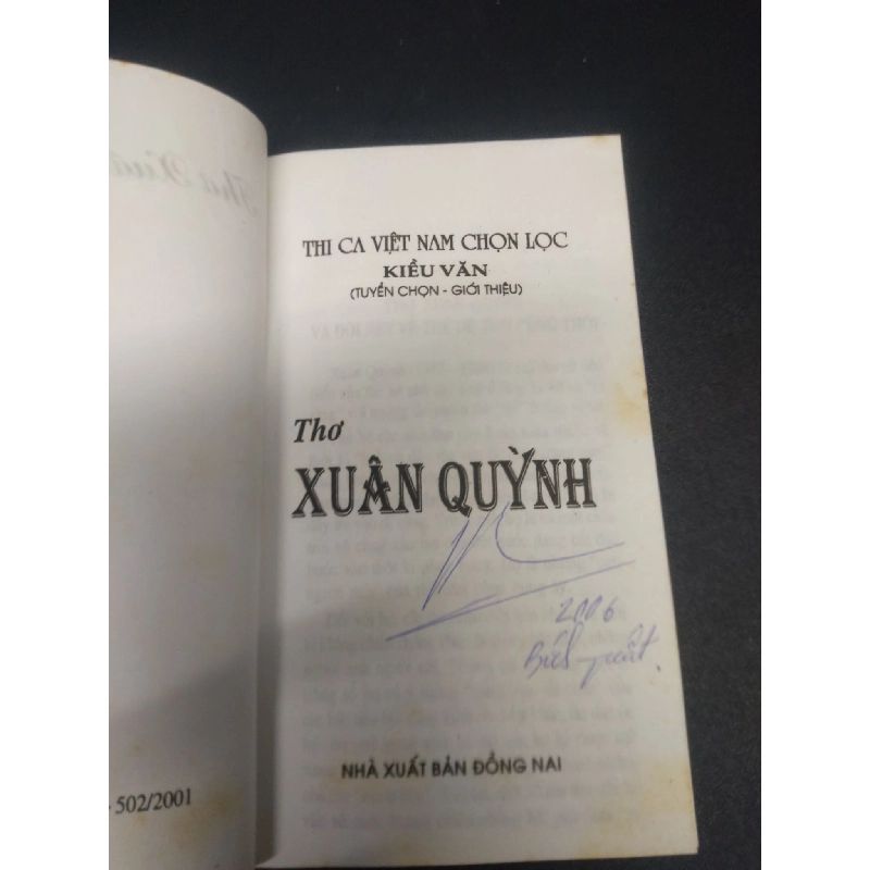Thơ Xuân Quỳnh 2002 mới 80% ố nhẹ HCM3105 văn học 914803