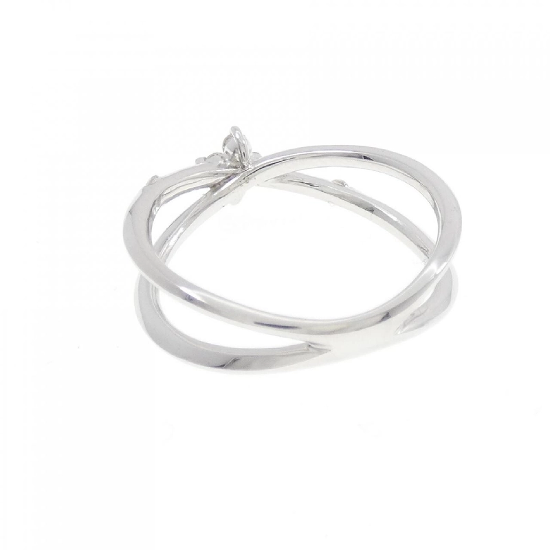 Nhẫn kim cương hoa K18WG 0.10CT 672019