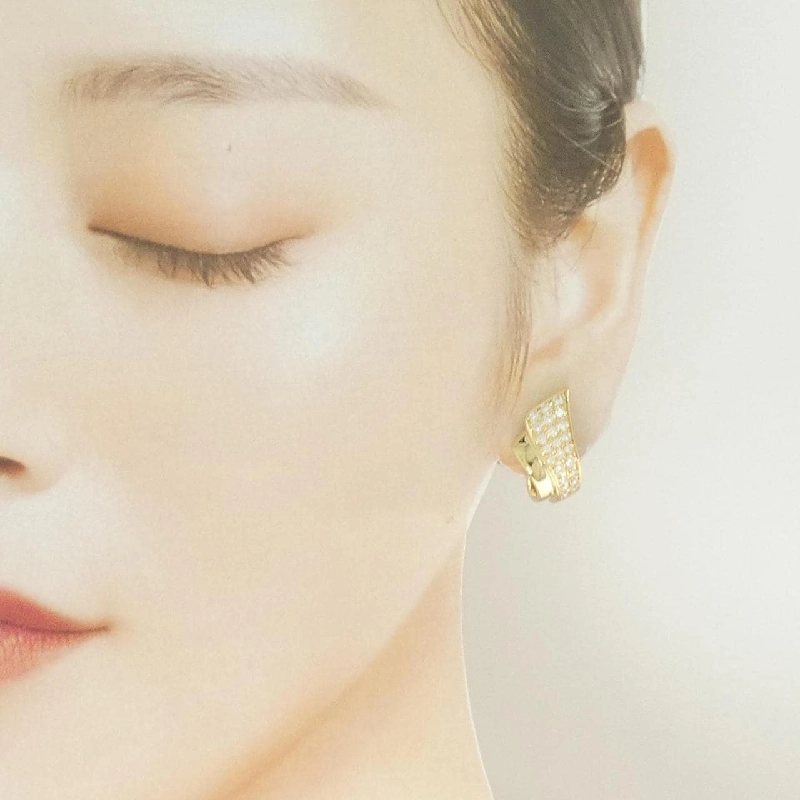 K18YG Bông tai kim cương 0.93CT - Hàng hiệu Authentic 868420