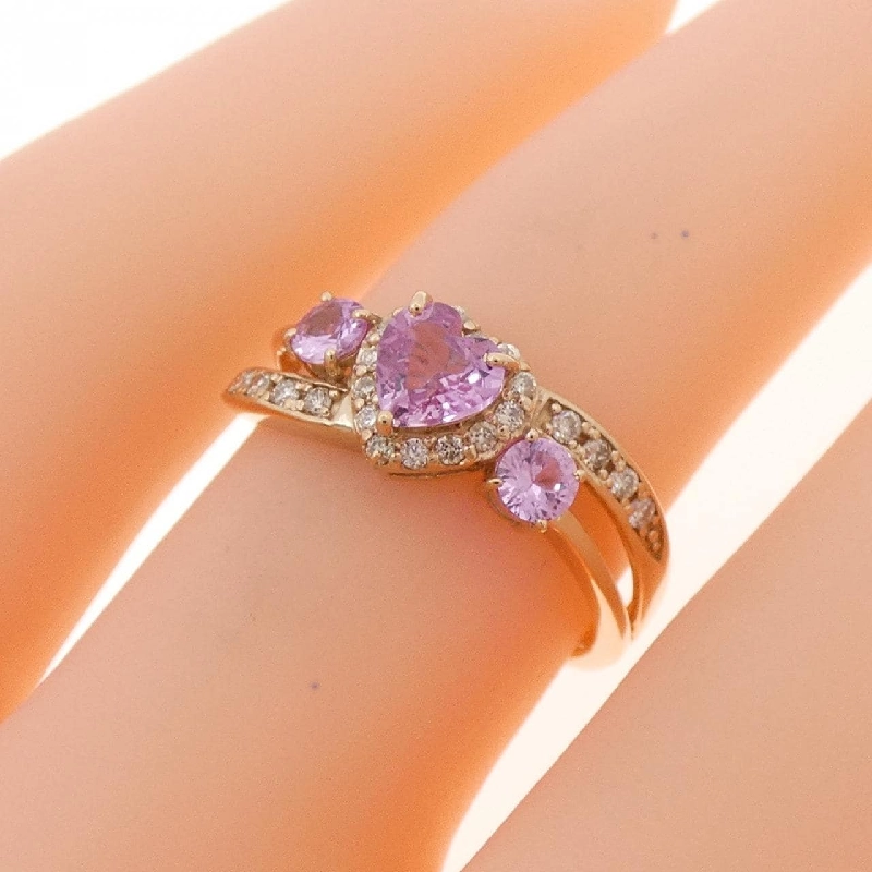 Nhẫn Sapphire K18PG hình trái tim 0.573CT 667409