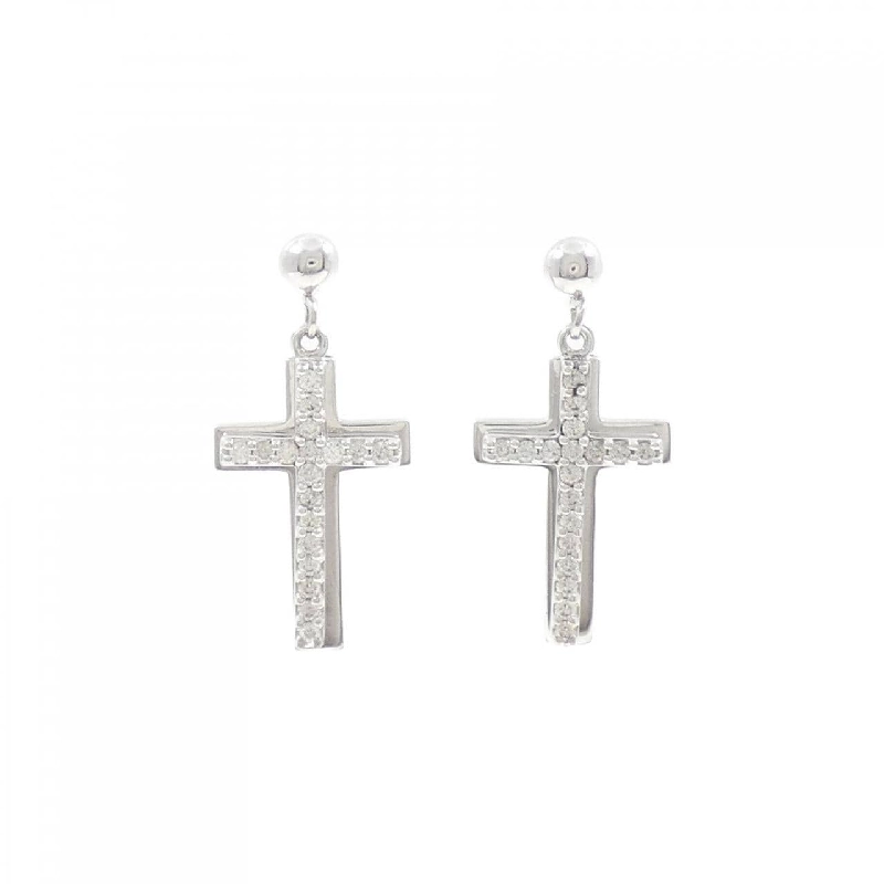 K18WG Bông tai kim cương chéo 0.44CT - Hàng hiệu Chính hãng 871274