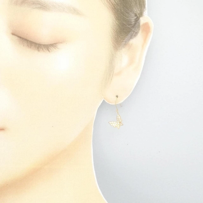 K18YG Bướm Kim Cương Bông Tai 0.30CT - Hàng hiệu Chính hãng 870968