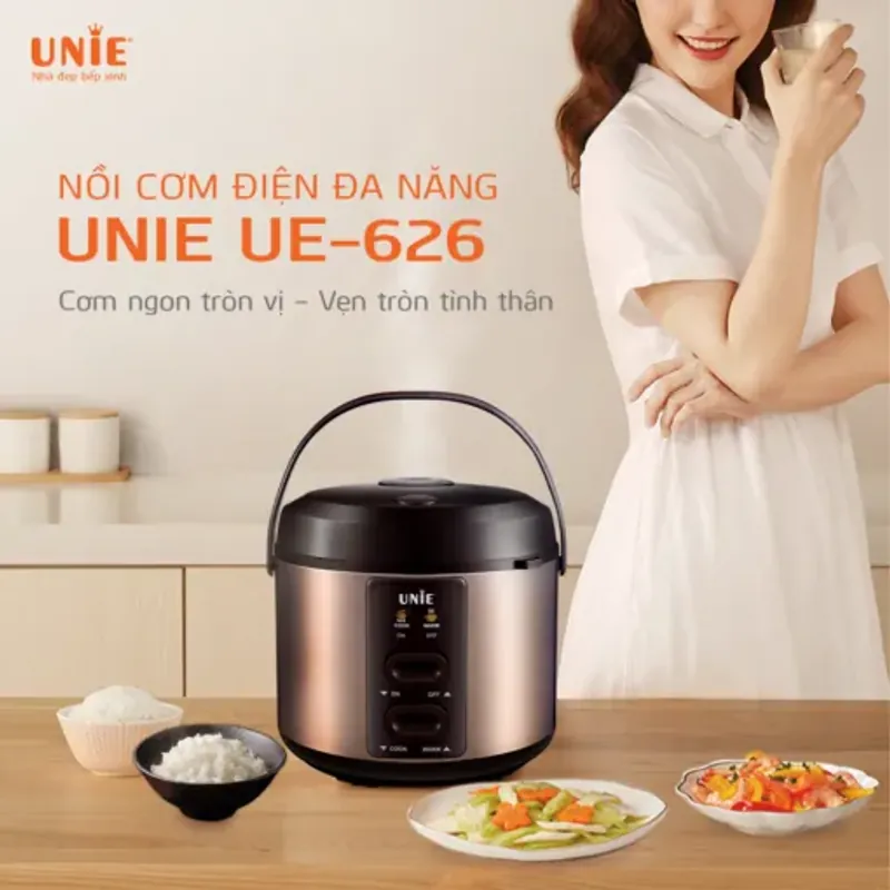 🍚 Nồi Cơm Điện UNIE UE-626 – Công Suất 700W – Cơm Nhanh Chín, Dẻo Thơm 718330