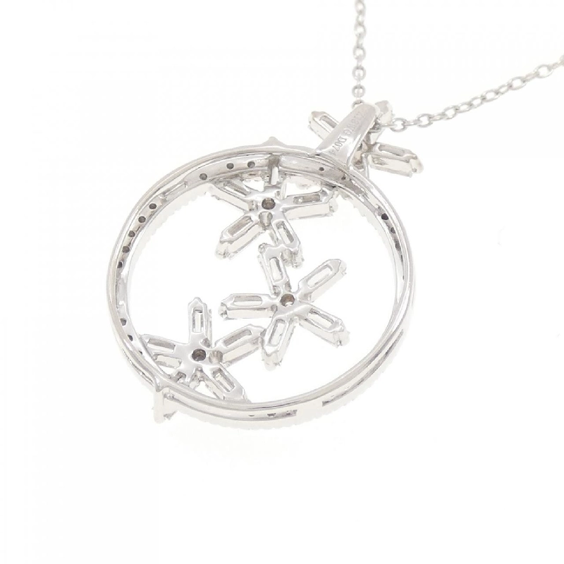 K18WG Hoa Đá Kim Cương Dây Chuyền 0.74CT - Hàng hiệu Chính hãng 863136