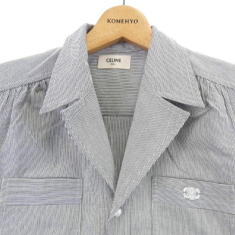 Áo sơ mi ngắn tay CELINE mở cổ - Hàng hiệu Authentic 824093