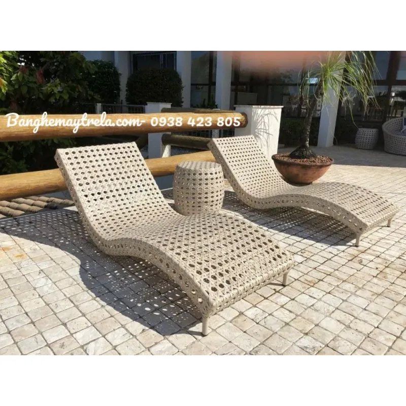 Ghế hồ bơi tắm nắng mây nhựa 723112