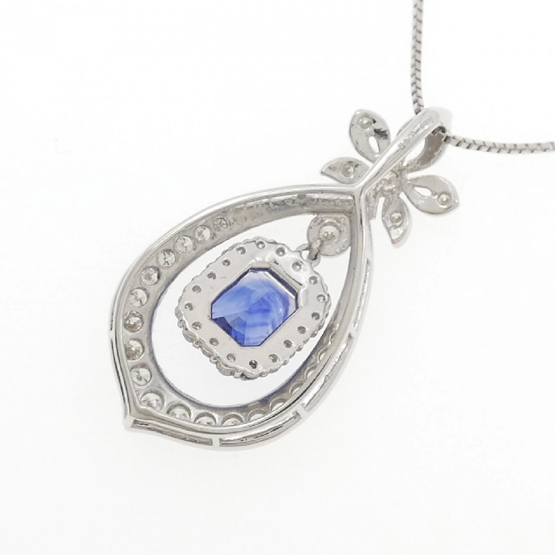 Dây chuyền hoa sapphire PT950/PT850 1.480CT - Hàng hiệu Authentic 860032