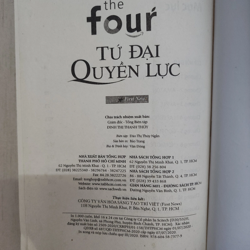 Sách The Four Tứ đại quyền lực của Scott Galloway mới 90% 509394