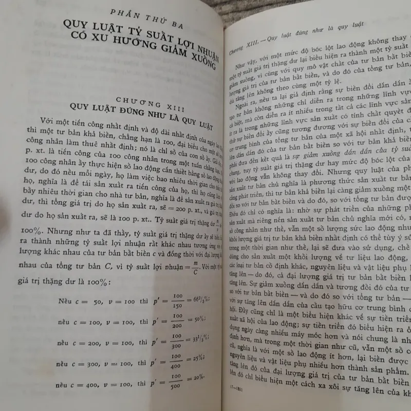 Các Mác - Tư Bản - Tập thứ ba Phần 1. Sản xuất Tư bản Chủ nghĩa. 729025