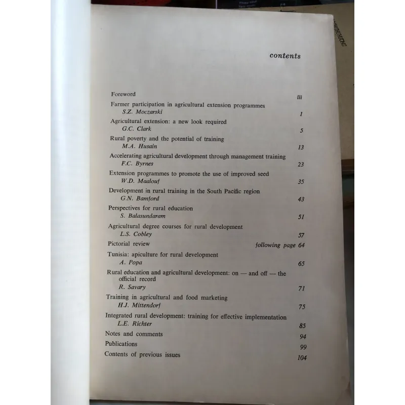 1978 training for agriculture and rural development  1006331