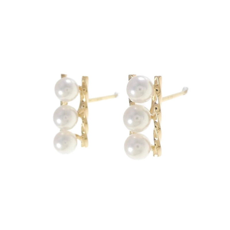 K18YG Bông tai ngọc trai Akoya - Hàng hiệu Authentic 874495