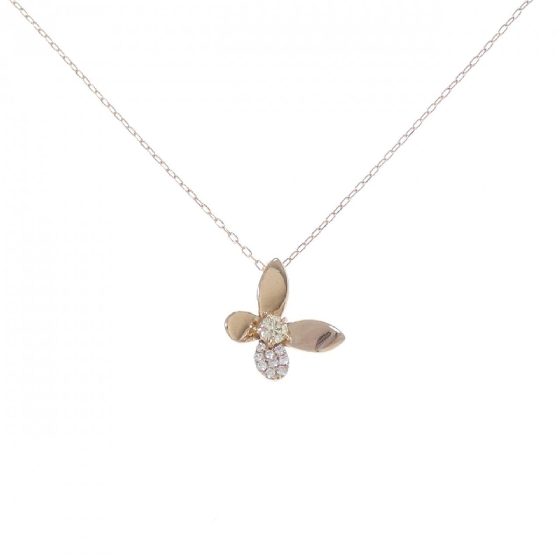 K18PG Bướm Kim Cương Dây Chuyền 0.122CT - Hàng hiệu Chính Hãng 861549