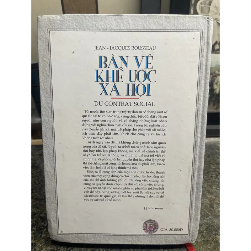 Bàn về khế ước xã hội Jean Jacques Roussea bìa cứng 740451