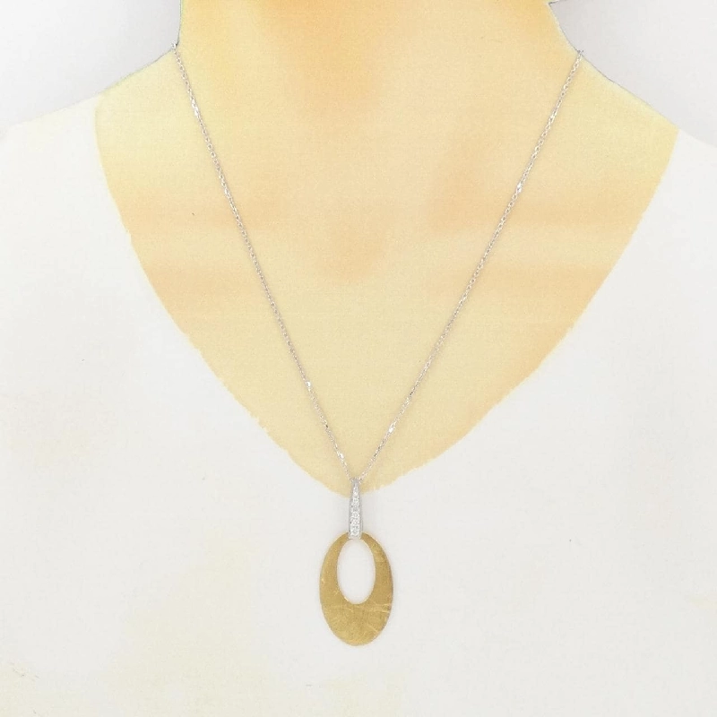 Dây chuyền kim cương K18YG/K18WG 0.15CT - Hàng hiệu Chính hãng 846914