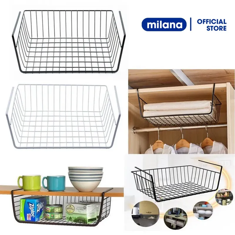 2c Khay Lưới Sắt Để Đồ Dưới Bàn Học, Kệ Khung Gài Siêu Gọn Gàng - Size 33x23cm  576424