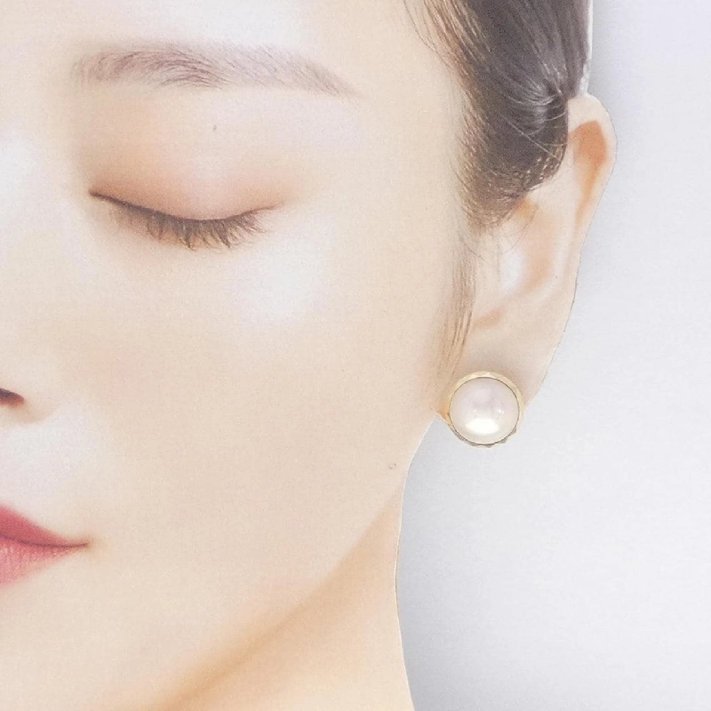 K18YG Mabe Pearl Earrings - Hàng hiệu Authentic 868954