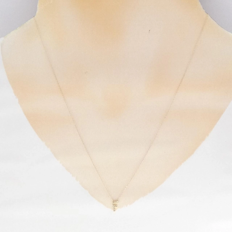 K18YG Chữ cái F Dây chuyền Kim cương 0.06CT - Hàng hiệu Chính hãng 857100