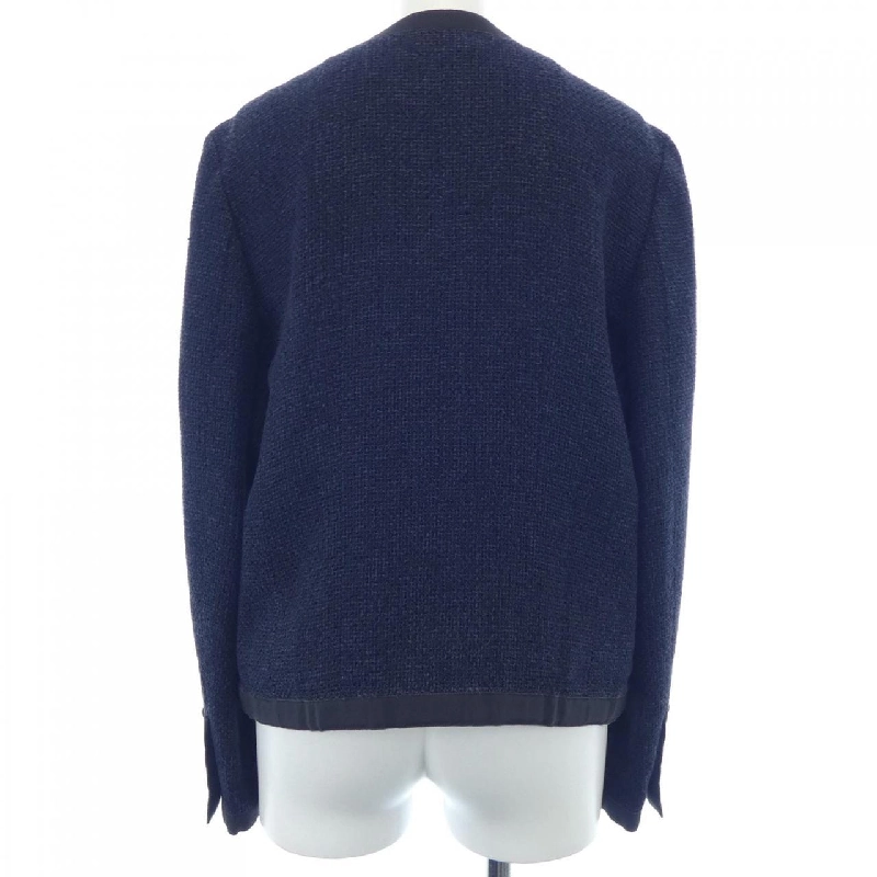 【Mã giảm giá】【Vintage】Áo khoác không cổ CHANEL 637856