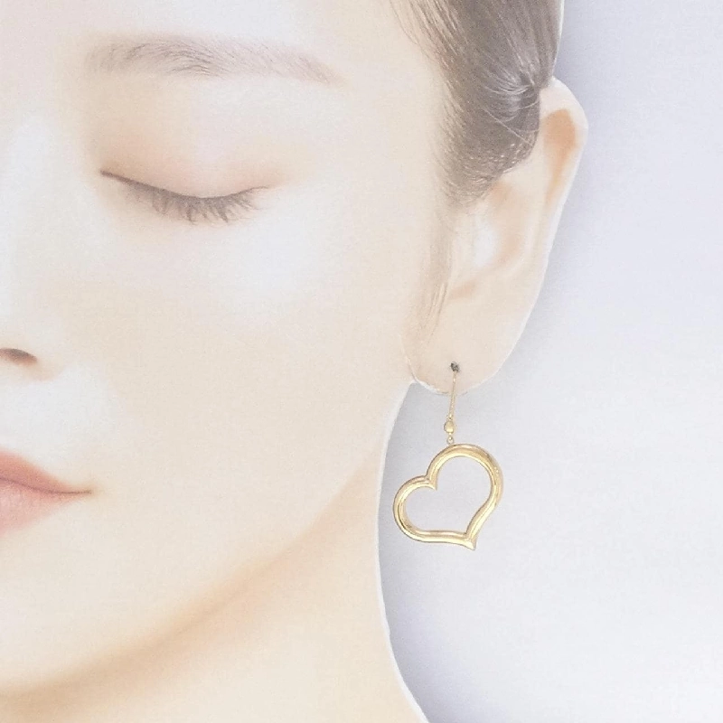 K18YG Bông tai hình trái tim - Hàng hiệu Chính hãng 870357