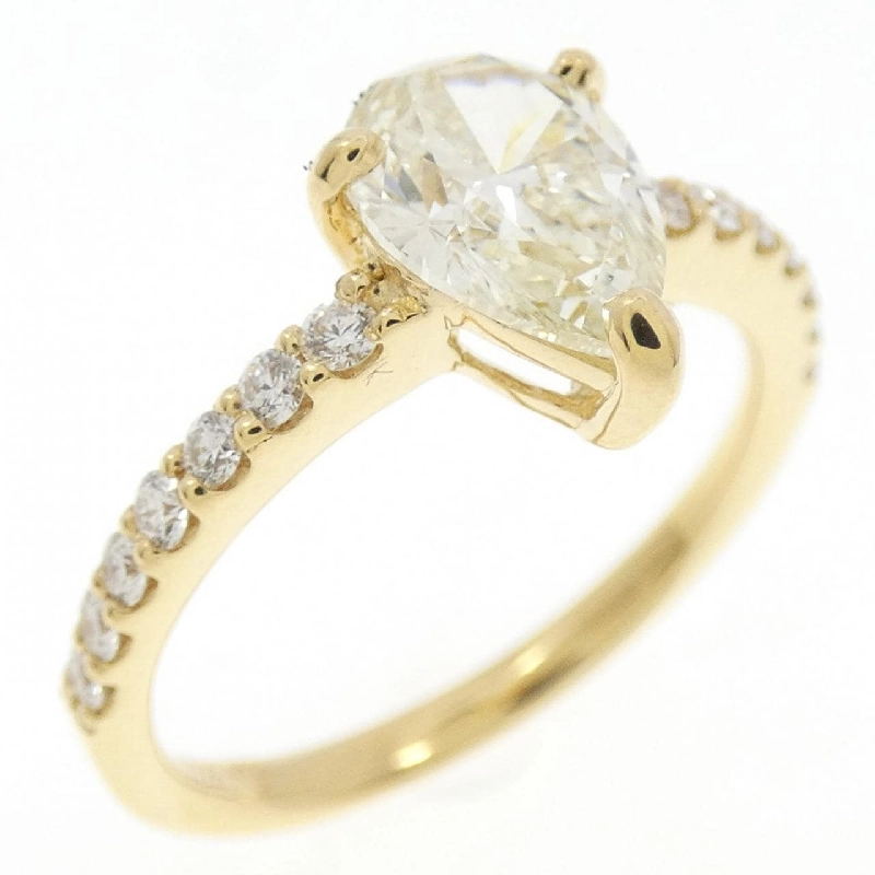 Nhẫn K18YG Kim Cương 1.028CT M IF Hình Giọt Nước - Hàng hiệu Chính hãng 874953