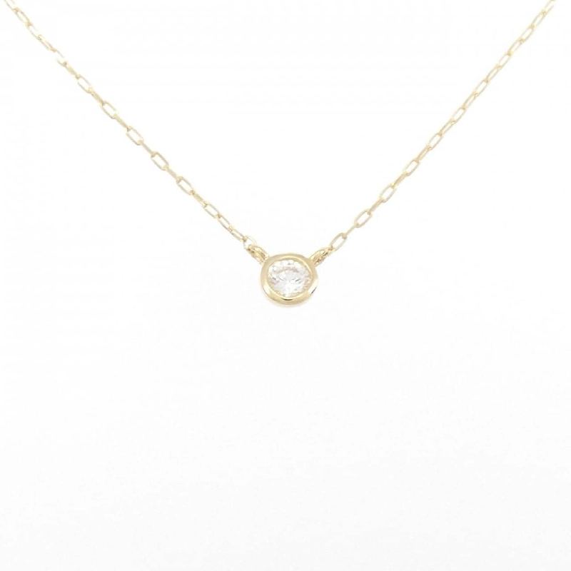 K18YG Solitaire Dây chuyền kim cương 0.05CT - Hàng hiệu Chính hãng 861404