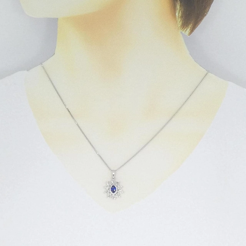 K18WG Sapphire Necklace - Hàng hiệu Authentic 859704