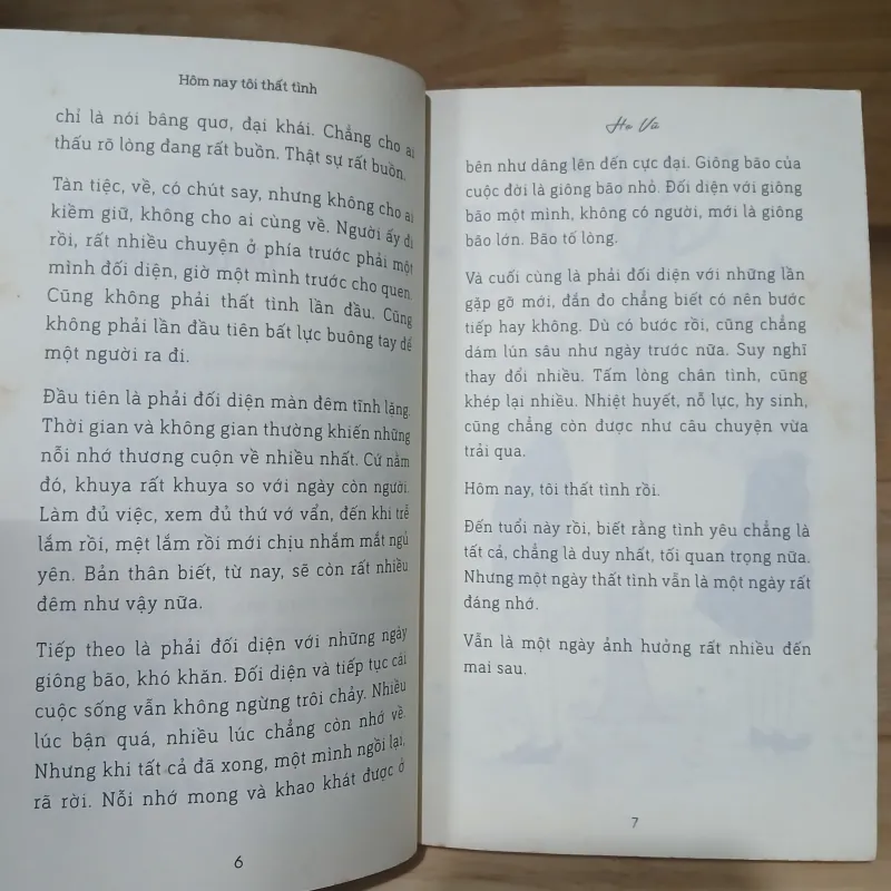 Hôm Nay Tôi Thất Tình - Hạ Vũ 783143