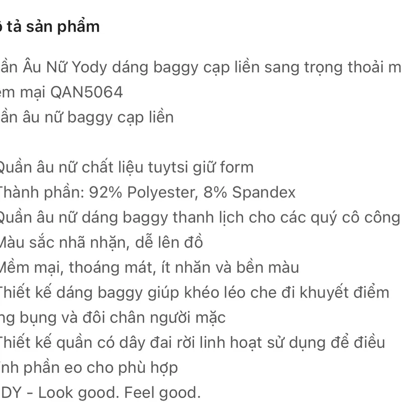 Quần Âu nữ Yody  575044