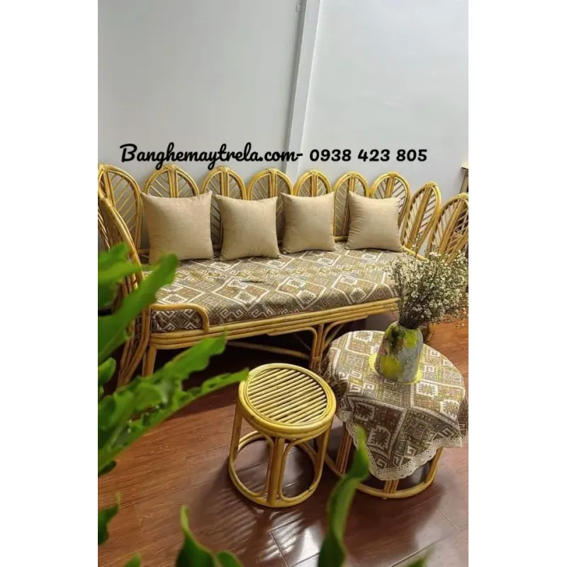 Băng ghế sofa mây cánh hoa 716344