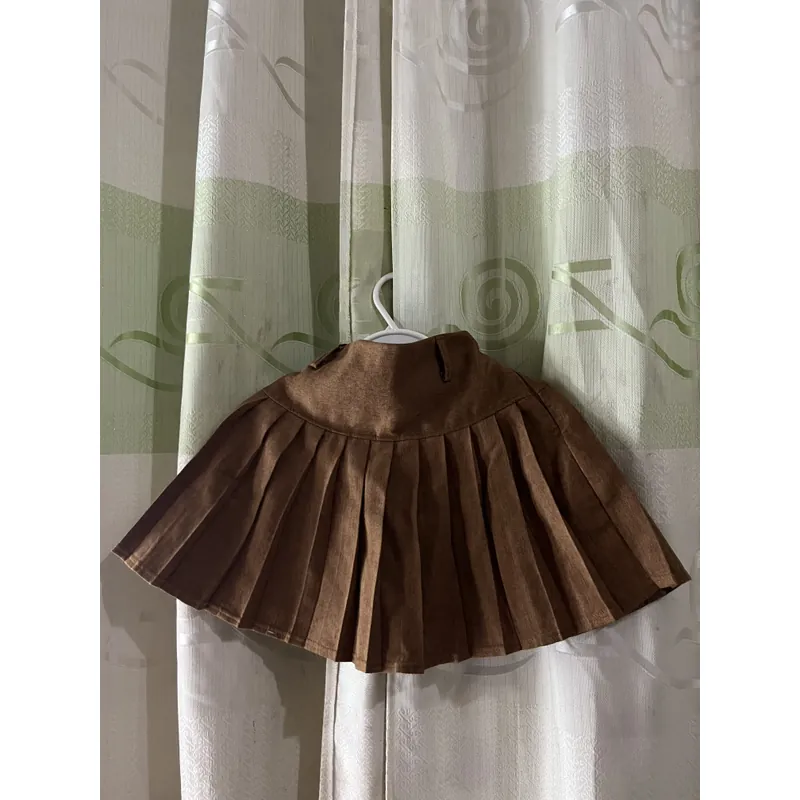 Chân váy xếp ly màu nâu  590373