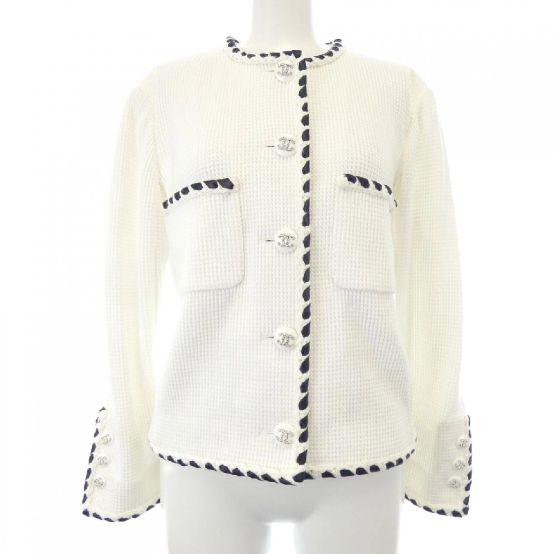 Jacket không cổ CHANEL P70028V60820 21C 630372