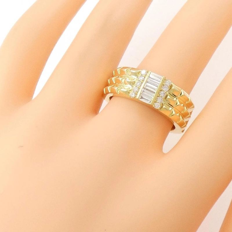 【Sản phẩm mới】Nhẫn kim cương K18YG 0.45CT 667966