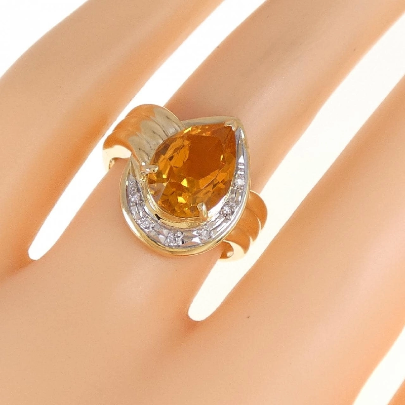 Nhẫn Citrine K18YG/PT900 670817