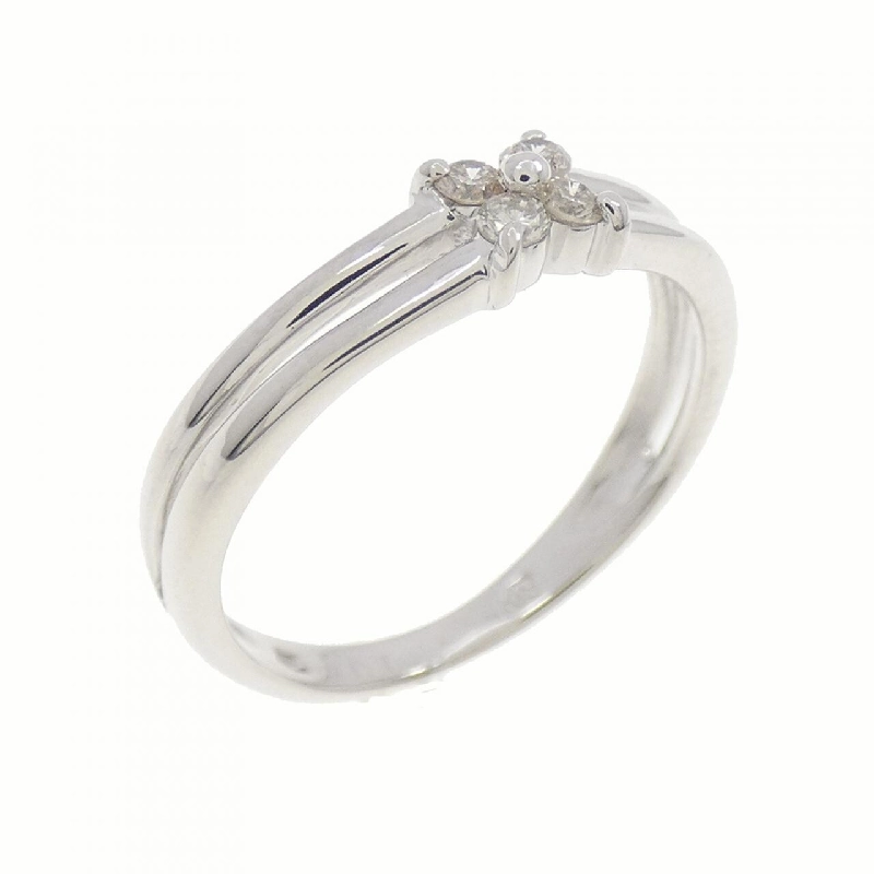 Nhẫn kim cương hoa K18WG 0.08CT 672175