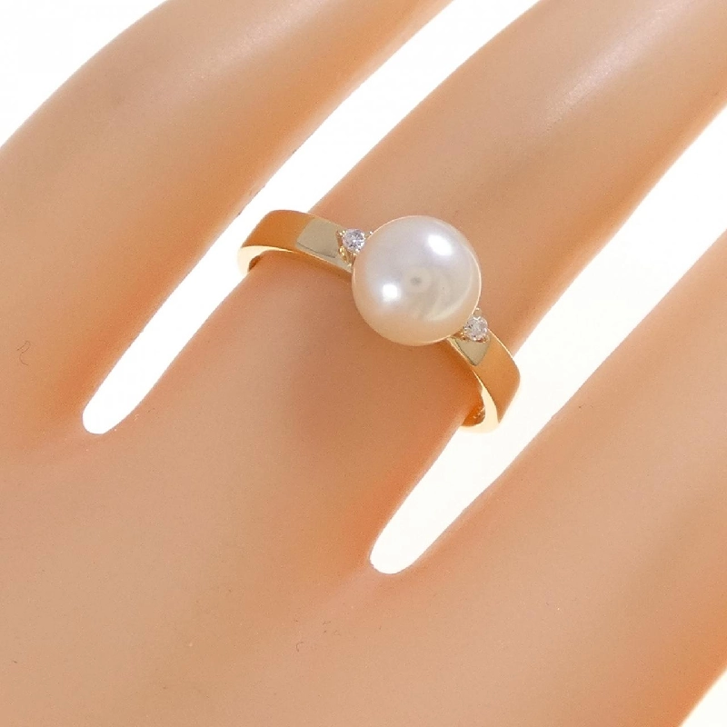 Nhẫn ngọc trai Akoya K18YG 6.7mm - Hàng hiệu Chính hãng 849395