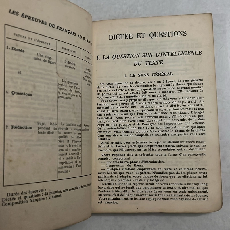 L’épreuve de Francais 503679