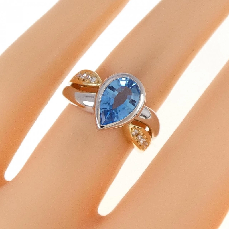 Nhẫn Blue Topaz PT/K18YG 1.83CT 672614