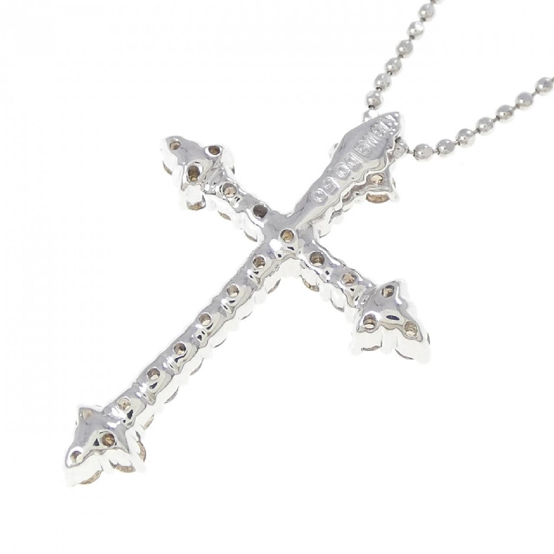 K18WG Dây chuyền kim cương chéo 0.50CT - Hàng hiệu Authentic 858129